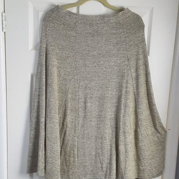 NWOT Softspun Metallic Midi Circle Skirt Size M - Picture 4 of 7